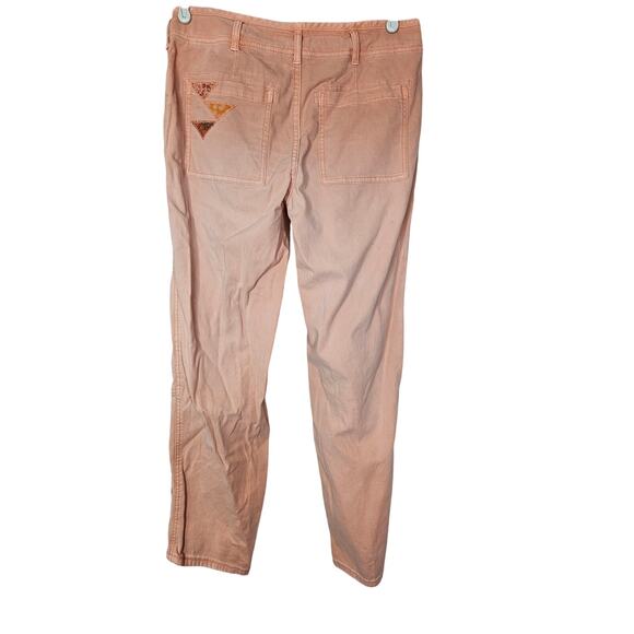 Anthropologie Pilcro 28 The Wanderer Faded Pink Patchwork Hippie Pant Boho - Picture 4 of 5